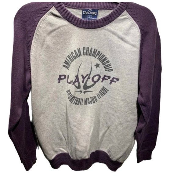 Vintage 90s Spalding basketball sweater men’s large - Picture 1 of 7